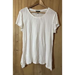 Simply Vera Vera Wang Womens Short Sleeve Texture Sheer Top Size PL